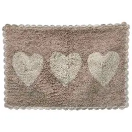 Cotton Tufted Hearts Bath Mat Hassle-Free Returns