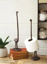 Cast Iron Ostrich Paper Towel Holder Fresh Stock