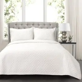 3 Piece Oversize Cotton Bed Quilt Set Discount