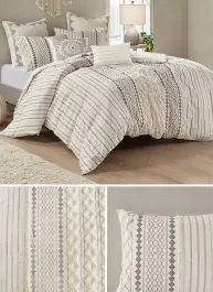 3 Piece Geometric Print Reversible Comforter Set Limited Edition