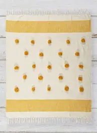 Woven Throw With Pom Pom Accents Budget