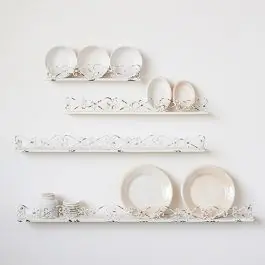 Rustic Metal Wall Shelves Set of 4 Time-Limited