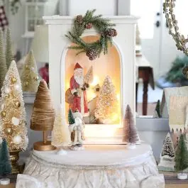 Buy Online Mini Whitewashed Curio Cabinet