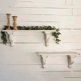 Pale Farmhouse Wall Shelf 39 Inch Affordable