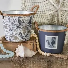 2 Piece Sea Creatures Decorative Bucket Set High Quality