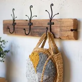 3 Hook Recycled Wood Coat Rack Bulk Order