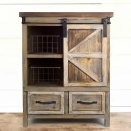 Wood Cabinet With Wire Baskets Low Price
