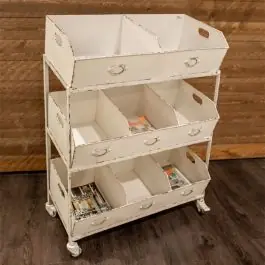 Weathered Caddy Shelf on Wheels Price Drop