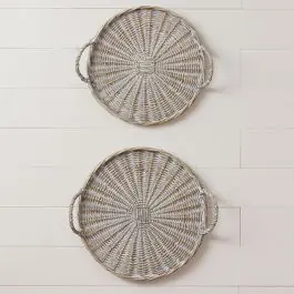 Markdown Graceful Willow Basket Tray Set of 2
