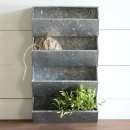 Galvanized Metal Wall Organizer Bins Premium