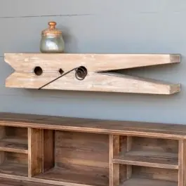 Clothespin Wall Shelf Bargain