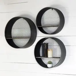 Low Price Simple Round Wall Shelf Set of 3