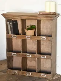 9 Cubby Retro Wood Shelf Trending