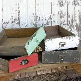 Rustic Storage Drawers With Handle Set of 4 Editor’s Pick