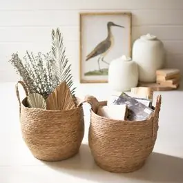 While Supplies Last Braided Handle Pannier Baskets