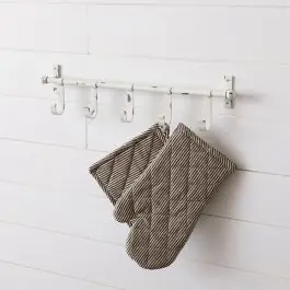5 Hook Distressed Metal Wall Rack Save Now