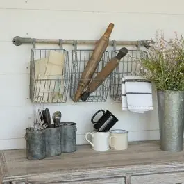 Markdown 3 Basket Wall Shelf Rack