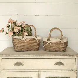 Order Now Two Handled Nesting Baskets Set of 2