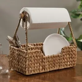 Mega Sale Woven Hyacinth Paper Towel Table Caddy