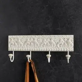 Ornate 4 Hook Metal Wall Rack Exclusive Offer