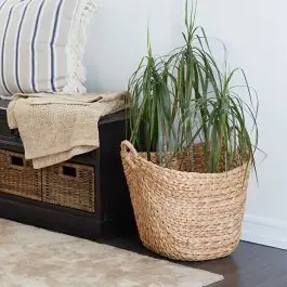 Hot Picks Ring Handled Seagrass Storage Basket