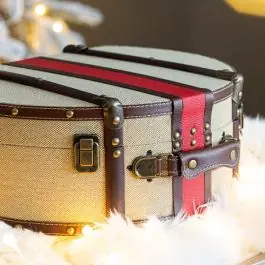 Handled Retro Hat Box Case Hassle-Free Returns