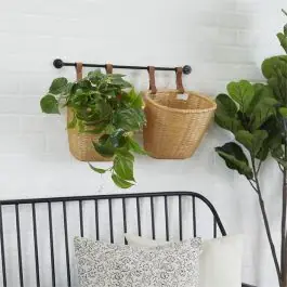 Hanging Wall Baskets on Metal Rod Final Sale