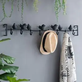 Hassle-Free Returns Perched Birds Wall Hook Rack