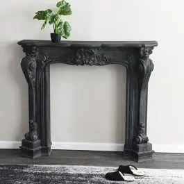 Bargain Distressed Ornate Fireplace Mantel