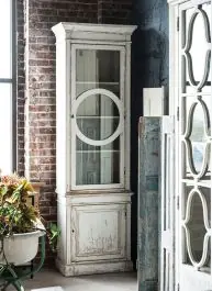 Antique Inspired 1 Door Whitewash Wood Hutch | SHIPS FREE Seasonal Sale