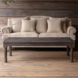 Worldwide Shipping Simply Striped Cushioned Sofa | SHIPS FREE