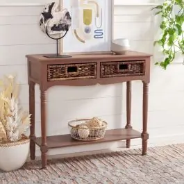 2 Drawer Rustic Pine Console Free Returns
