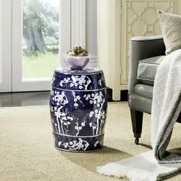 Best Choice Blue Floral Garden Stool