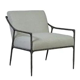 Worldwide Shipping Hand Hammered Metal Frame Accent Chair