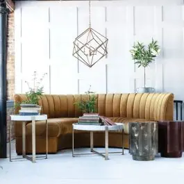 2 Piece Luxurious Comforts Demilune Sofa | SHIPS FREE Genuine