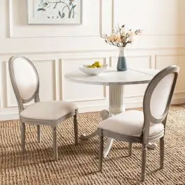 Bargain French Country Oval Back Side Chair Set of 2