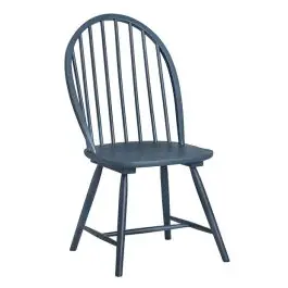 Worldwide Shipping Simple Farmhouse Dark Blue Dining Chair Set of 2