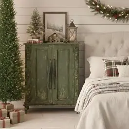 Antique Green Storage Cabinet | SHIPS FREE Trending