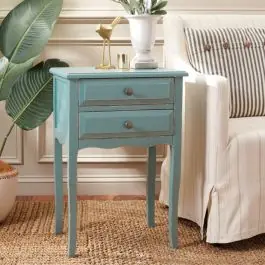 2 Drawer French Farmhouse End Table Same Day Shipping