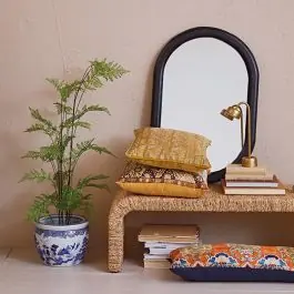 Woven Waterfall Edge Bench Brand New