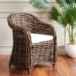 Woven Wicker Club Chair Free Delivery