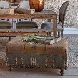 Aztec Patterned Ottoman Table Final Sale