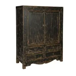 Antiqued Elegance Farmhouse Armoire | SHIPS FREE Fast Shipping