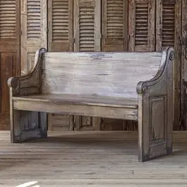 Antiqued Chapel Bench | SHIPS FREE Cheap