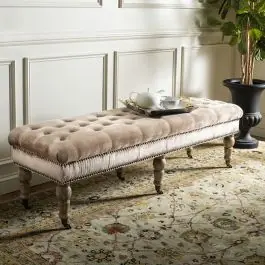 Affordable Luxurious Chic Button Tufted Bench
