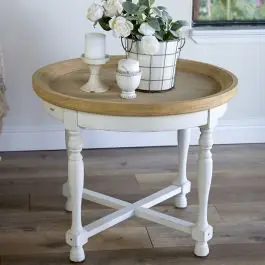 Authentic Classic Two Tone Round Accent Table