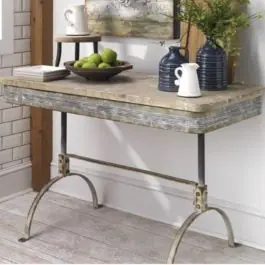 Affordable Wood Topped Console Table