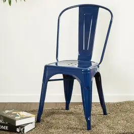Bargain Industrial Metal Stackable Side Chair Set of 4