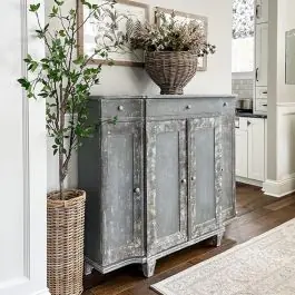 Aged Paint Farmhouse Console Cabinet | SHIPS FREE Latest