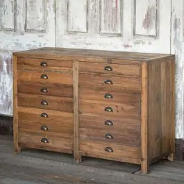 Authentic Reclaimed Wood Drawer Cabinet | SHIPS FREE